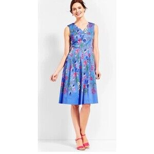 RSVP by TALBOTS Dress Fit & Flare Nothing But Blue Skies Size 8 Spring-summer